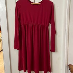Stretchy Red Maternity Dress